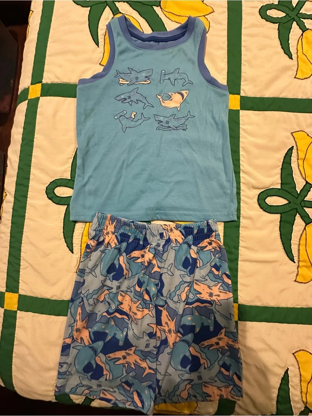 Cat & Jack Blue Shark Pajama Set - Light & Royal Blue